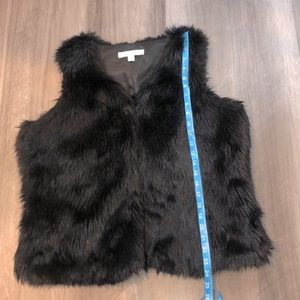 Black Faux Fur Vest